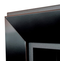 Camino a Bioetanolo da Parete/Incasso 180x49 cm Frame 1800 Nero con Vetro