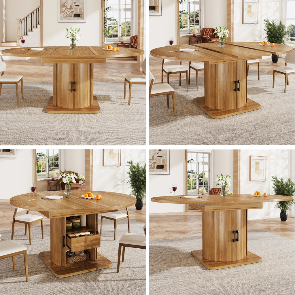 TAVOLO Allungabile 118-158 cm MDF Marrone scuro