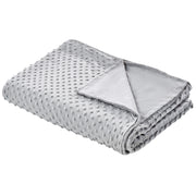 Copripiumino per coperta ponderata Grigia Tessuto poliestere 120 x 180 cm Motivo a pois Design moderno Tessile camera da letto