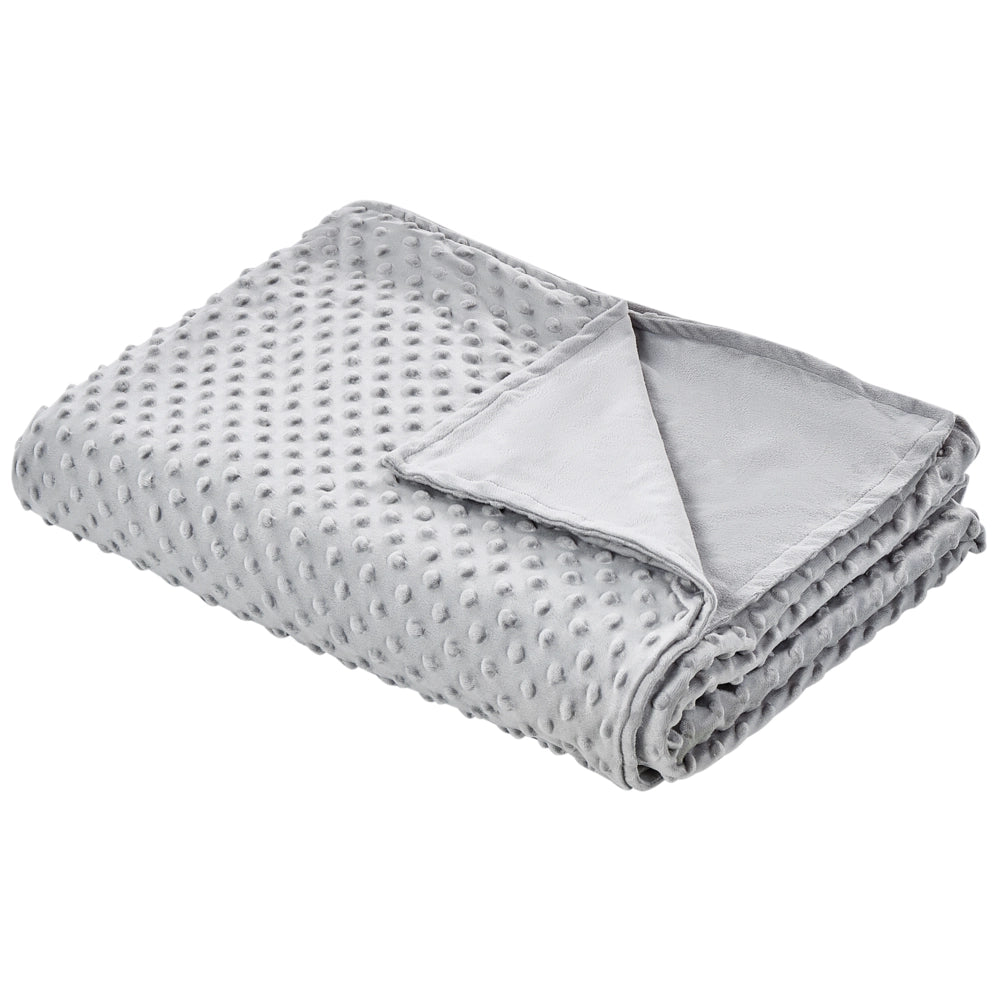 Copripiumino per coperta ponderata Grigia Tessuto poliestere 120 x 180 cm Motivo a pois Design moderno Tessile camera da letto