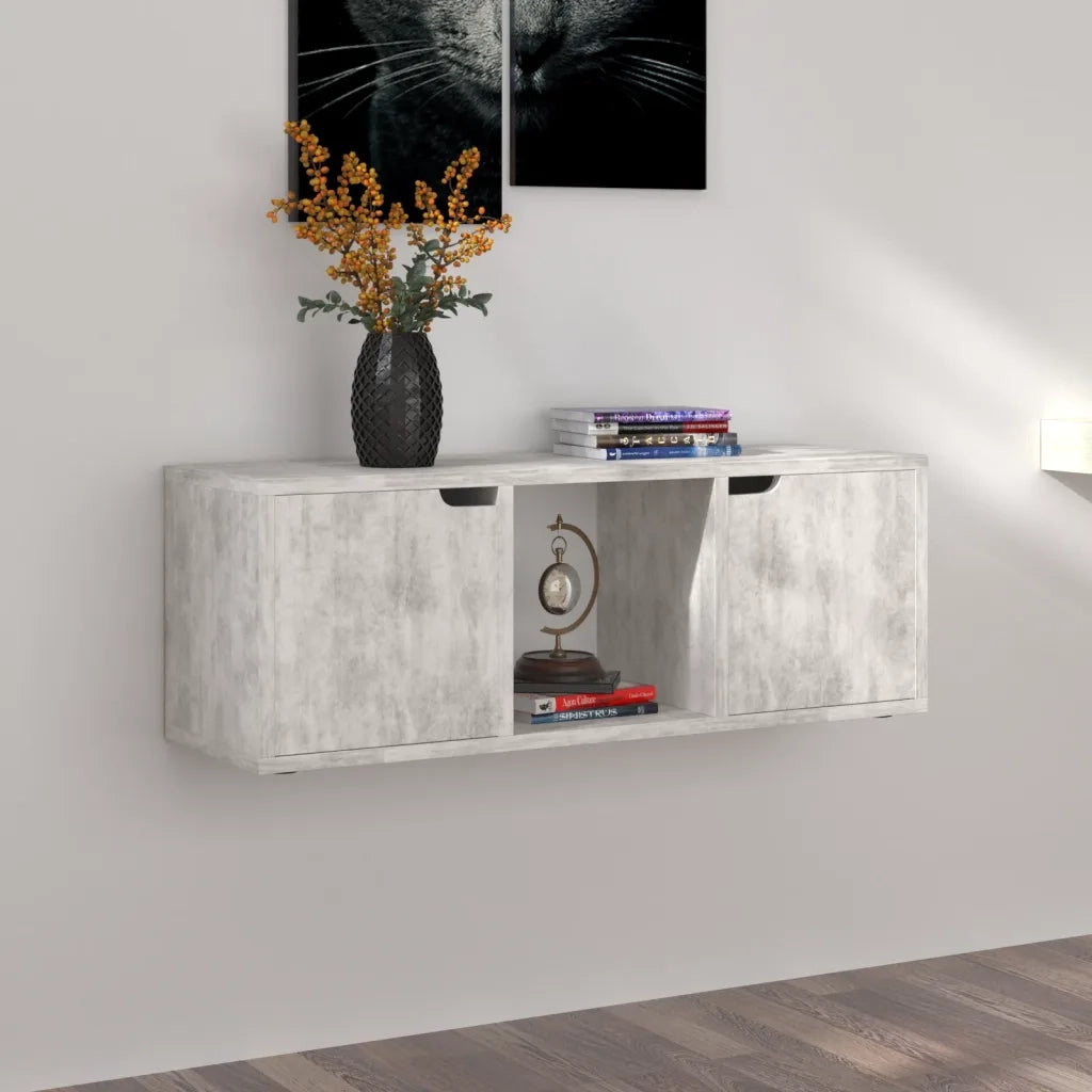 Mobile TV Cemento 88,5x27,5x30,5 cm in Truciolato
