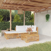 Set Divani da Giardino 4 pz con Cuscini Legno Massello di Teak 3100911