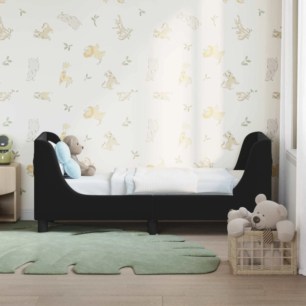 Struttura letto per bambini con testata Nero 70 x 140 cm