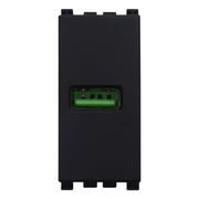 Modulo Presa Caricatore USB 5V 2,1A Colore Nero Compatibile Con Vimar Arke