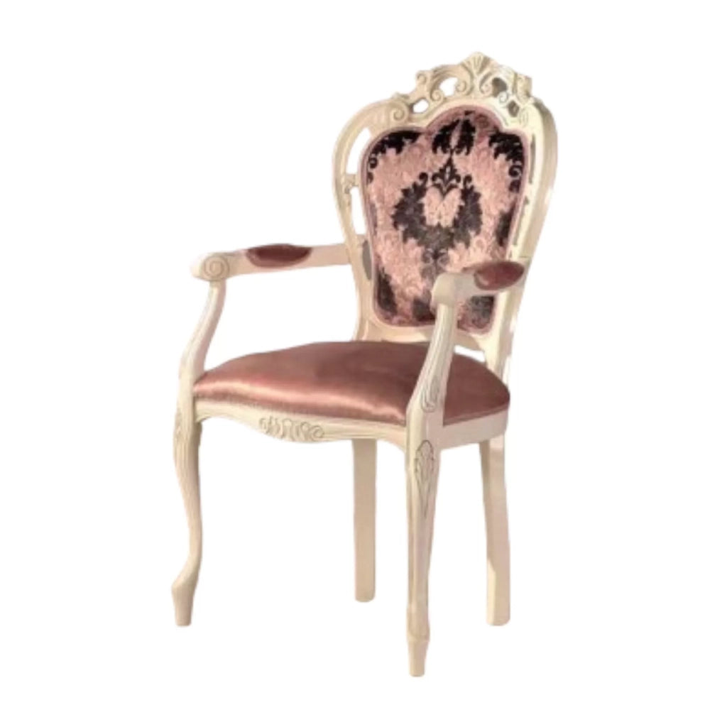 Capotavola shabby chic imbottita in legno massello intagliata con fregi - Mobili 2G