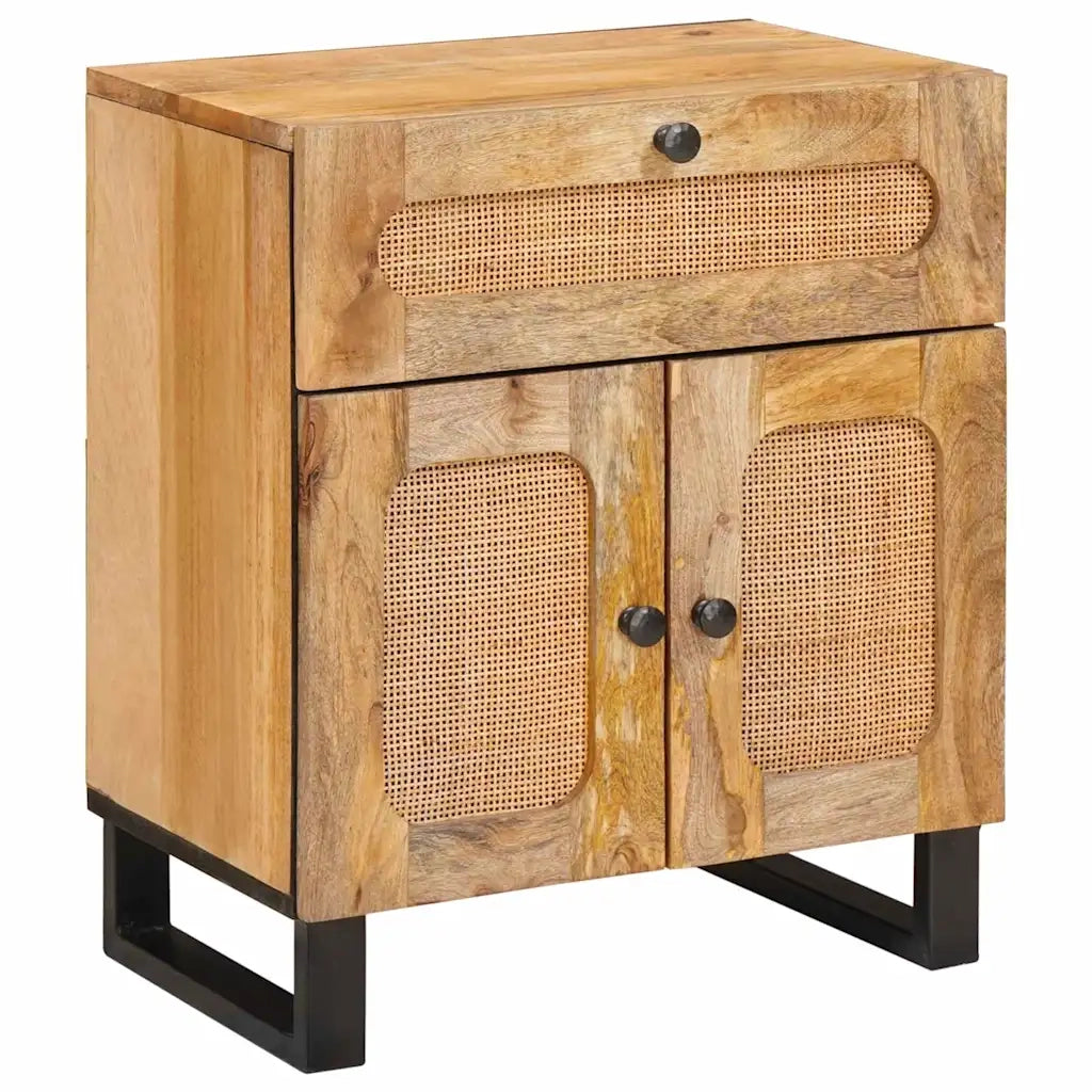 Comodino | Armadio da Notte | Mobiletto da notte con cassetto Naturale 50 x 33 x 60 cm