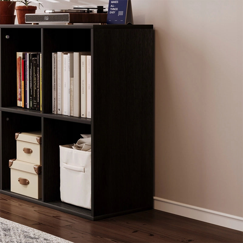 SCAFFALE APERTO COMÒ KOSTKA 3x2 CAPIENTE LOFT PER LIBRI DA UFFICIO NERO