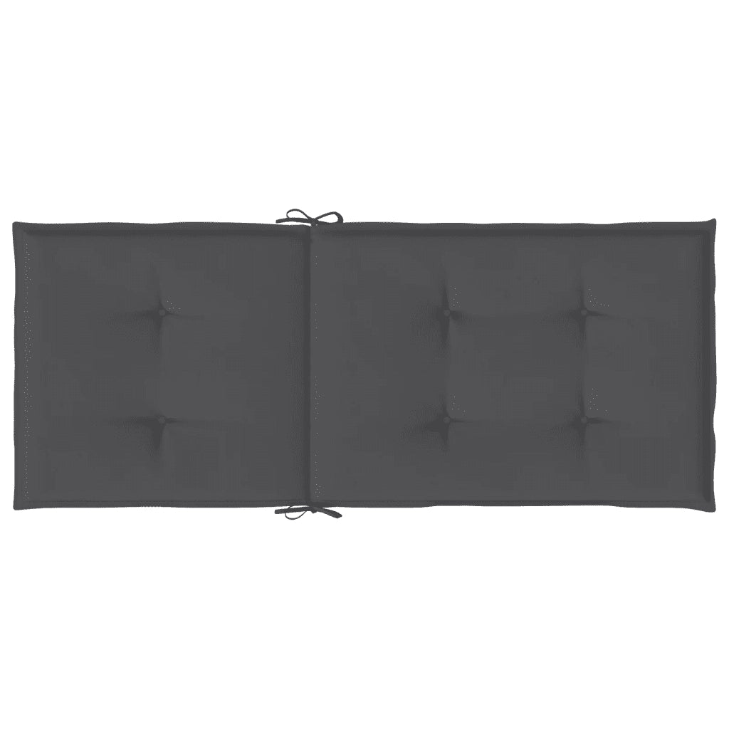 Cuscini per Sedie 4 pz Antracite 120x50x3 cm in Tessuto 43178