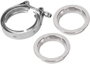 V-band Klemset in Acciaio Inossidabile - Serratura per Tubo di Scarico - Universale - 2,25 Pollici (57 mm) - Compreso Pincettone - Serratura per Tubo di Scarico