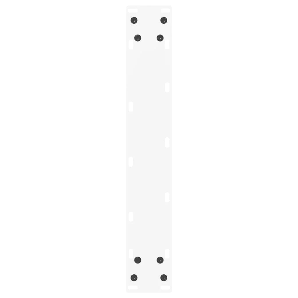 Set di 2 gambe regolabili per tavolo da bar a forma di U 40 x 100-101 cm estetica moderna finitura opaca in acciaio bianco 02_0057469