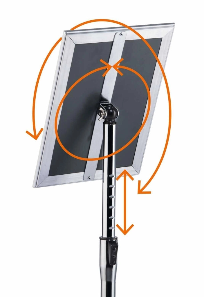 Durable 479923 stand informativo e supporto per brochure A3 Alluminio, Plastica, Acciaio Argento