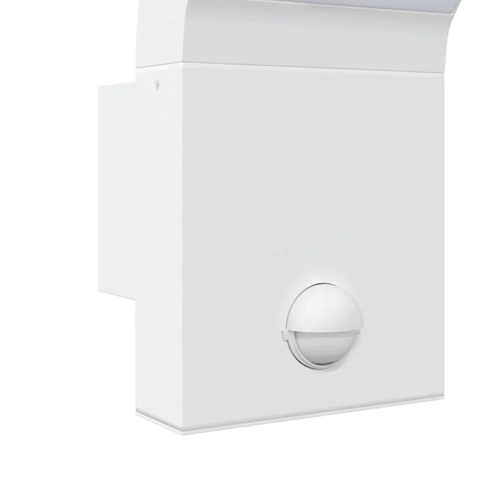 Set di 2 applique LED da esterno con sensore PIR 10 x 15 x 22 cm alluminio bianco 02_0056590
