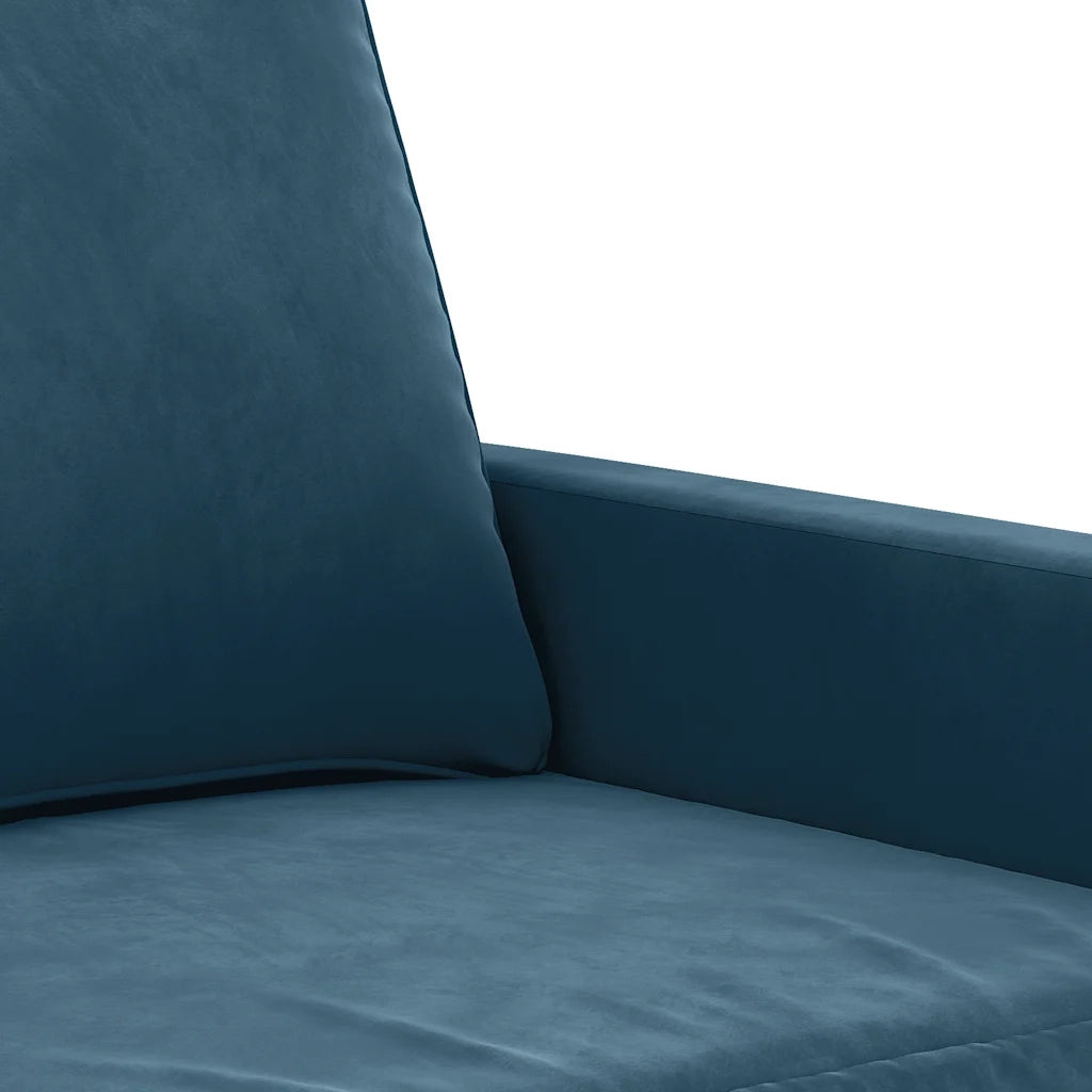 Divano Sedia-Poltrona Blu 60 cm Velluto 597584