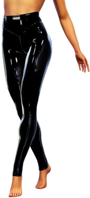 Leggins per donna alta vita - Leggins metallici - Leggins allungamento - Lunghezza completa - Fit sottile - Ideali per le feste - Leggins da ballo