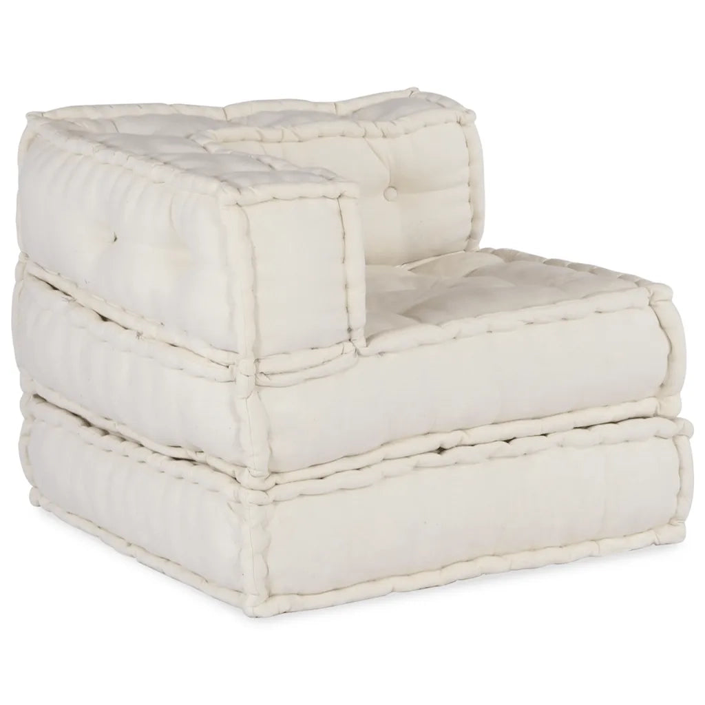 Divano Componibile Crema 70x70x54 in Tessuto 4019021