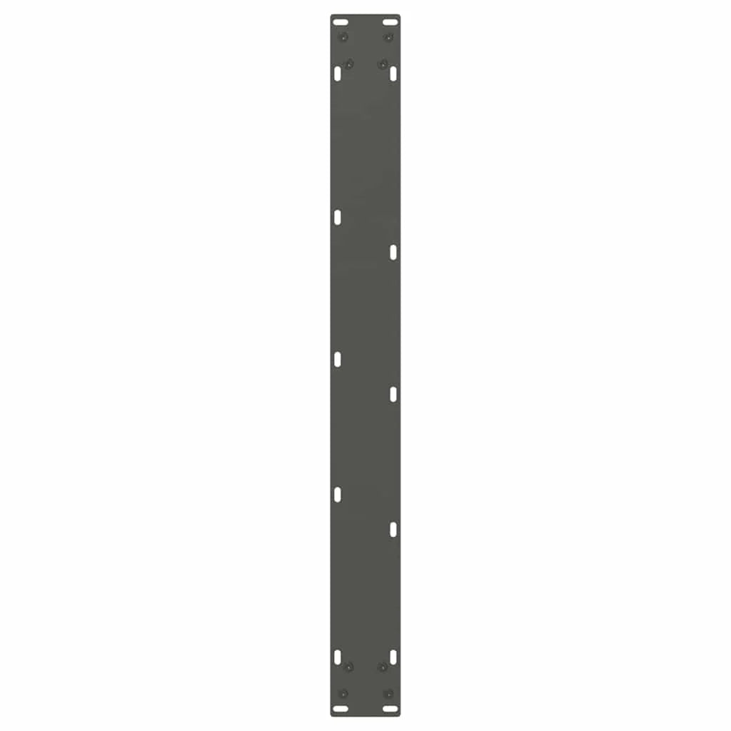 Set di 3 gambe per tavolo da pranzo moderne e geometriche 80 x 73 cm con piedini regolabili in acciaio antracite 02_0056878