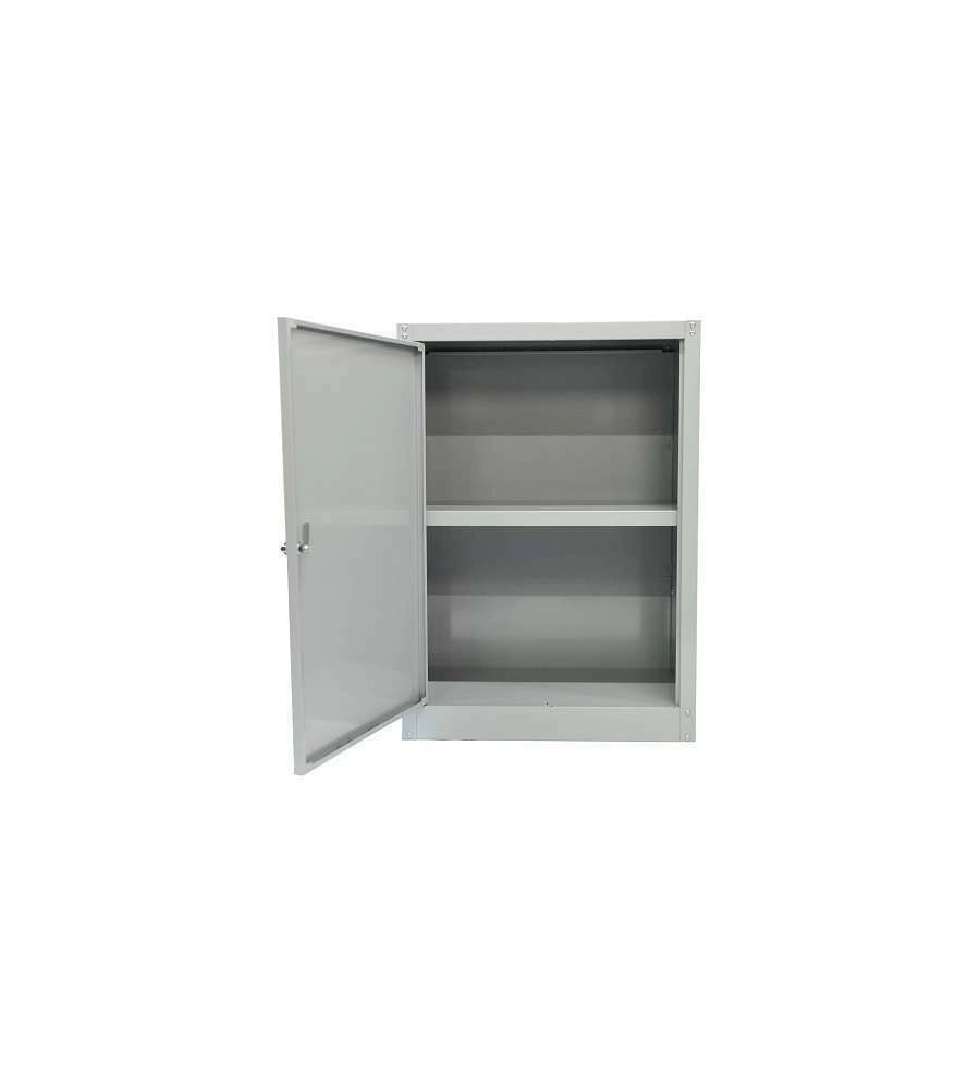 ARMADIO BASSO IN METALLO CON 1 ANTA E 1 RIPIANO 60 X 40 X H84 CM