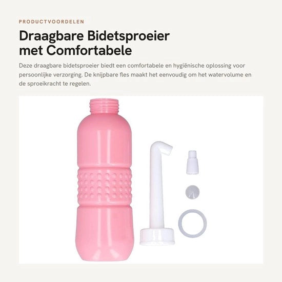 Bidet portatile con doppia funzione di spruzzo - 650 ml di capacità - Pulizia delicata per la pelle - Maniglia comoda - Ideale per l'igiene dei neonati - Bidet portatile