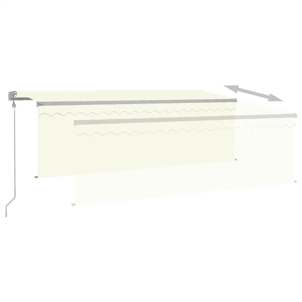 Tenda da Sole Retrattile Automatica con Parasole 4x3 m Crema 3069427