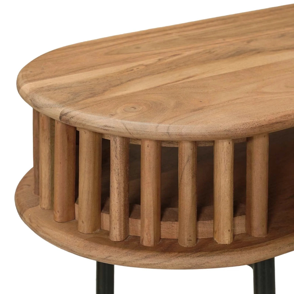 Tavolino fatto a mano Marrone Teak 90 x 30 x 75 cm 42020060