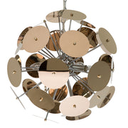 Lampada a Sospensione Paralume in Metallo Rame 4 Luci Industrial Art Deco
