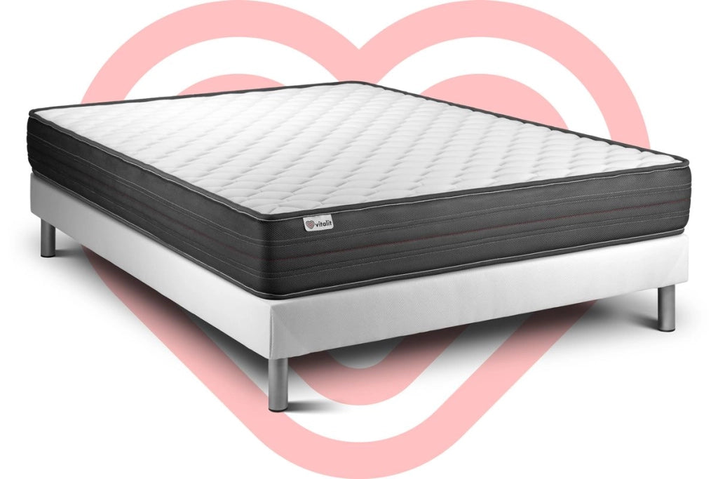 Letto con materasso VITALPOWER 160 x 220 cm Rete kit Bianco