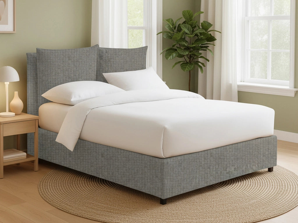 Penrith, Letto Singolo Sfoderabile Made in Italy, Grigio Cenere