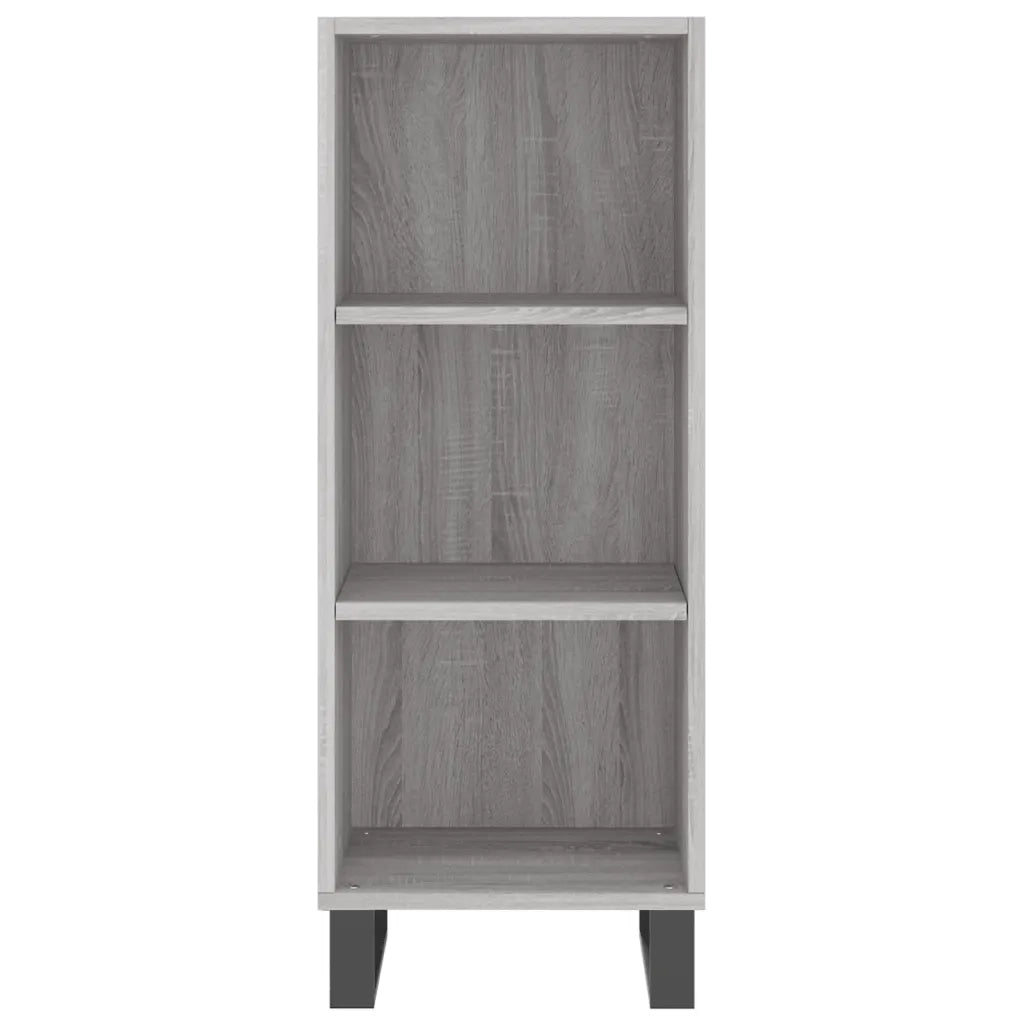 Credenza-Buffet-Armadio da cucina Grigio Sonoma 34,5x34x180 cm in Legno Multistrato 494828