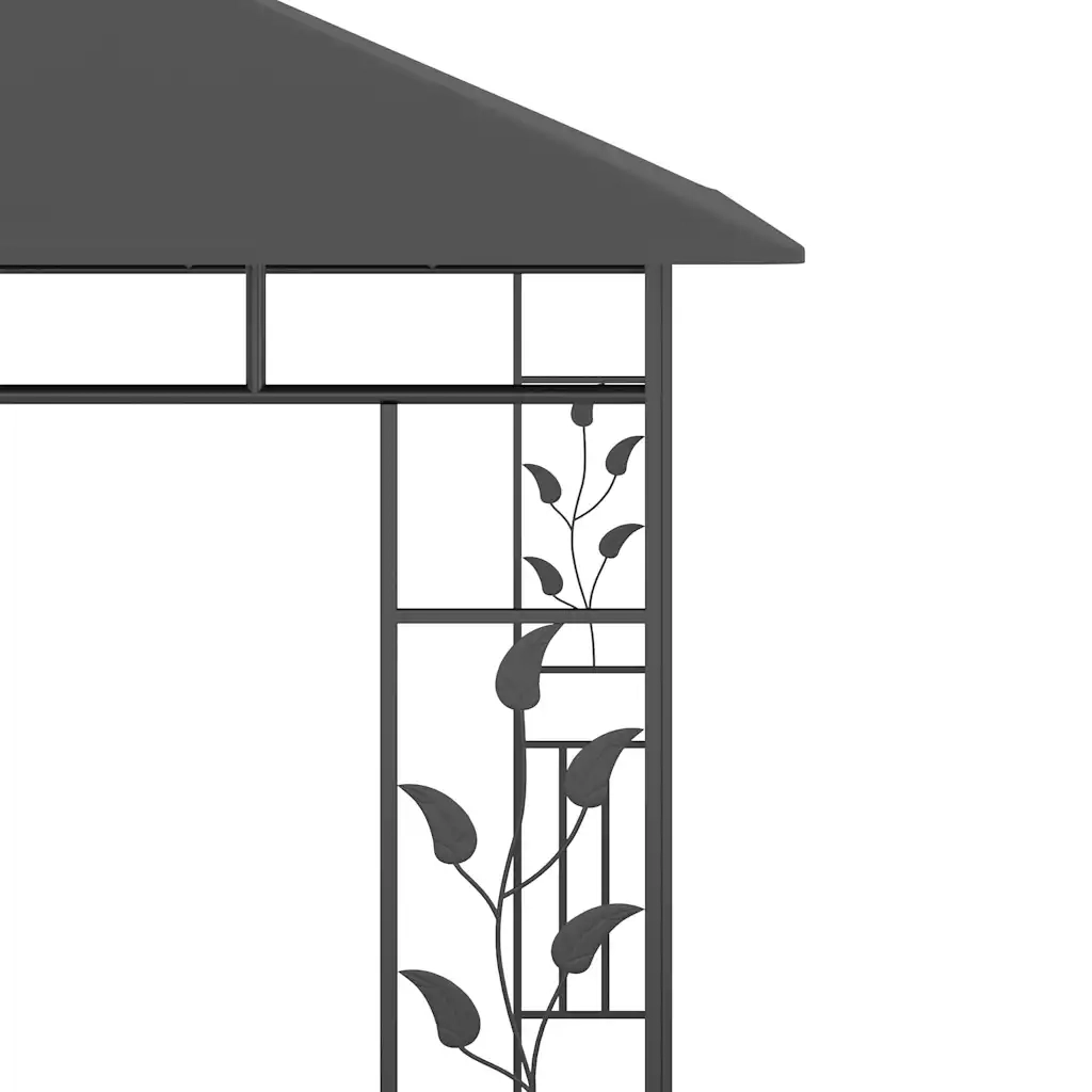 Gazebo con Zanzariera e Luci LED 3x3x2,73 m Antracite 3070316