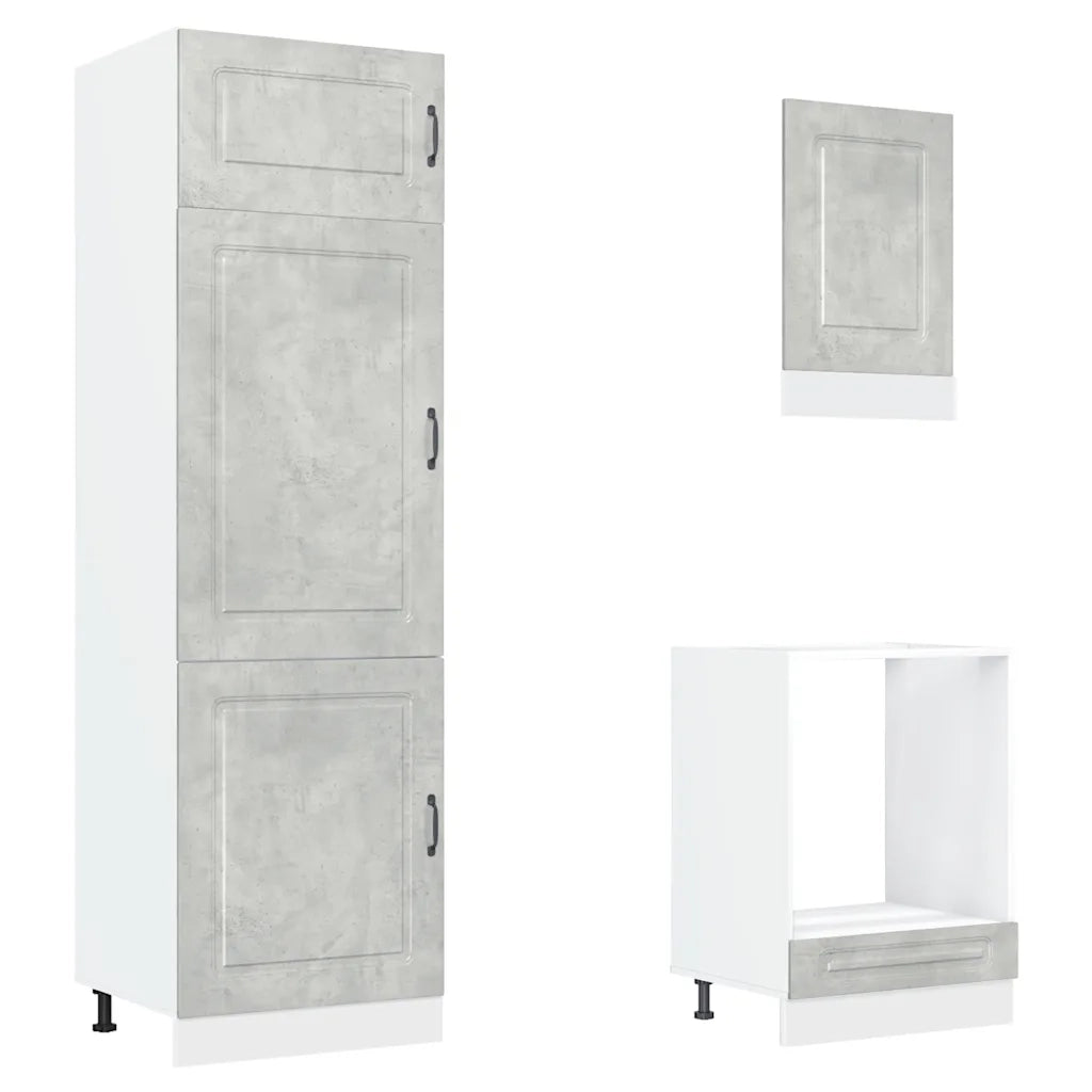 vidaXL Set Mobili da Cucina 7 pz Kalmar Grigio Cemento in Truciolato