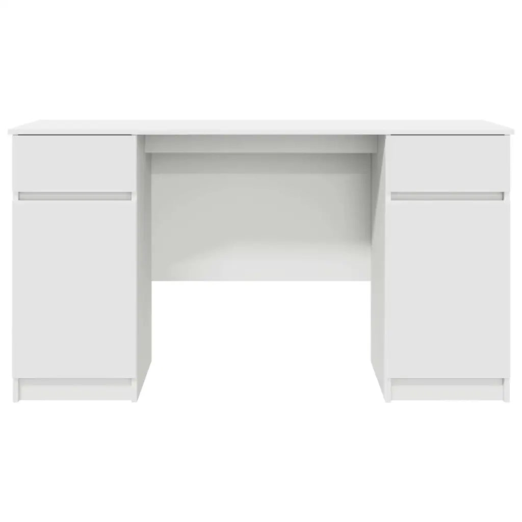 Scrivania con porta Bianco 140 x 49 x 76 cm Legno multistrato 3328507