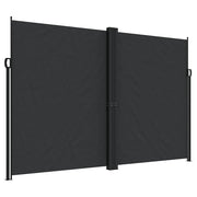 Tenda da Sole | Tenda parasole Laterale Retrattile Nera 220x1200 cm