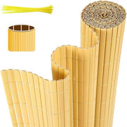 Schermo per giardino in PVC da 1,2x4m per la privacy - separazione per giardino e schermo per balcone da 1,2x4m in colore bambù