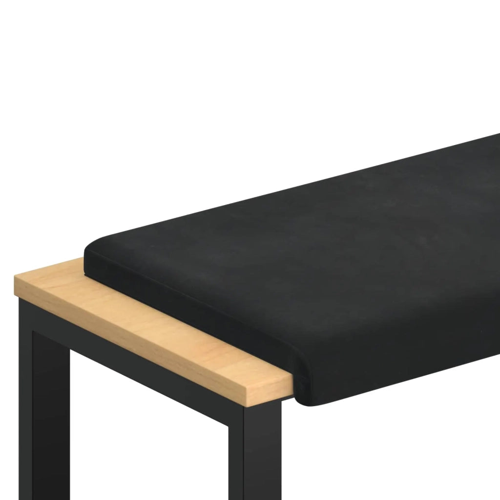 Cuscino per panchina Velluto (V) Nero Profondità 35 cm 42043258