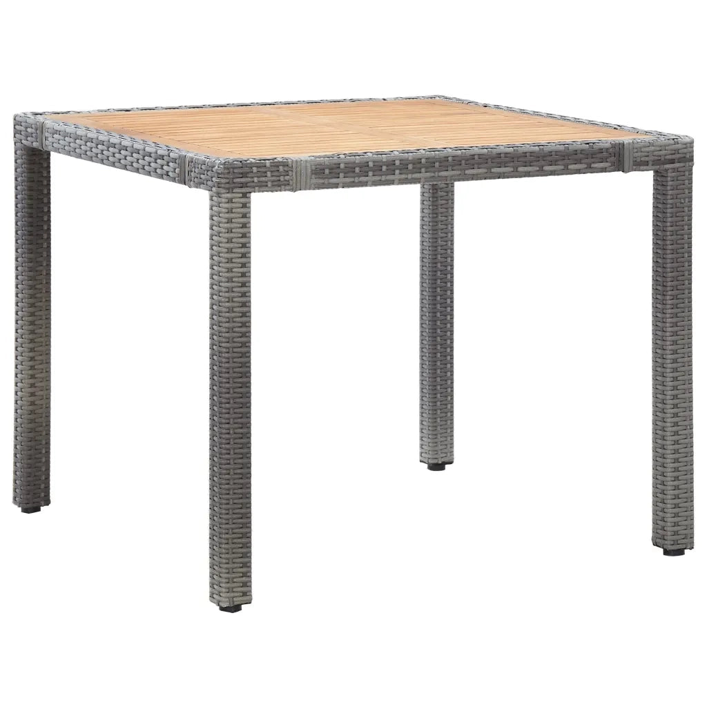 Set da Pranzo da Giardino 5 pz con Cuscini in Polyrattan Grigio 46085