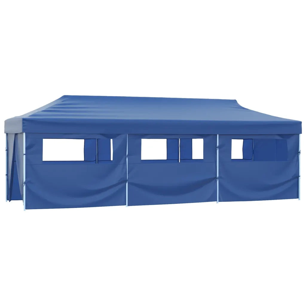 Tenda Pieghevole Pop-Up con 8 Pareti Laterali 870x291x315 cm Blu 44979