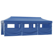 Tenda Pieghevole Pop-Up con 8 Pareti Laterali 870x291x315 cm Blu 44979