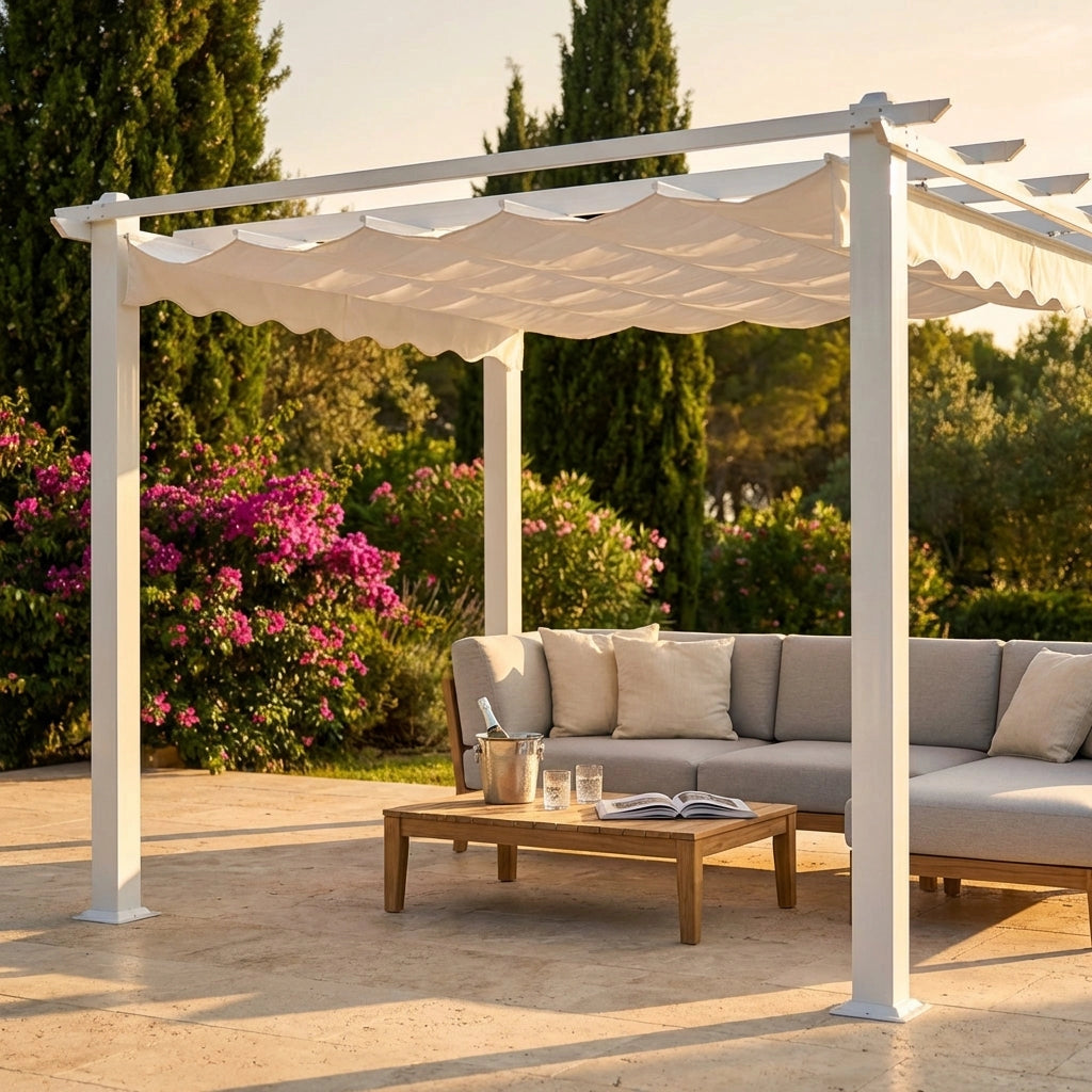 Gazebo da Giardino 3x3 in alluminio poliestere - DRAKE