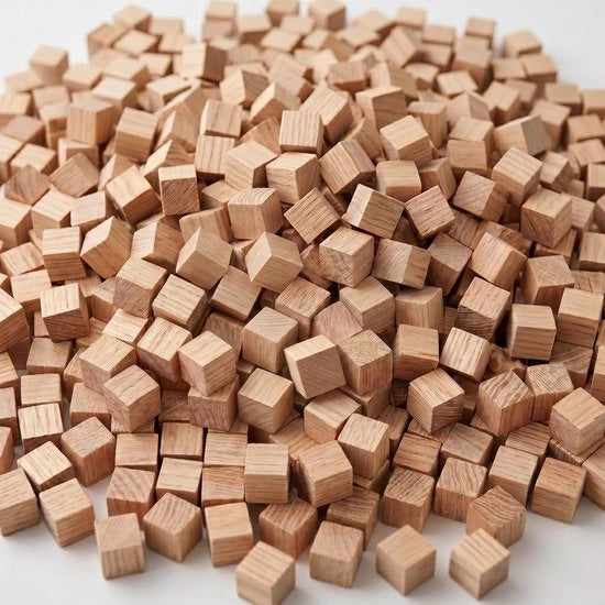 Cubetti in Legno da 500 Pezzi - 10 x 10 x 10 cm - Blocchi in Legno - Attività di Ricamo - Decorazione - Sicuri e Lisci