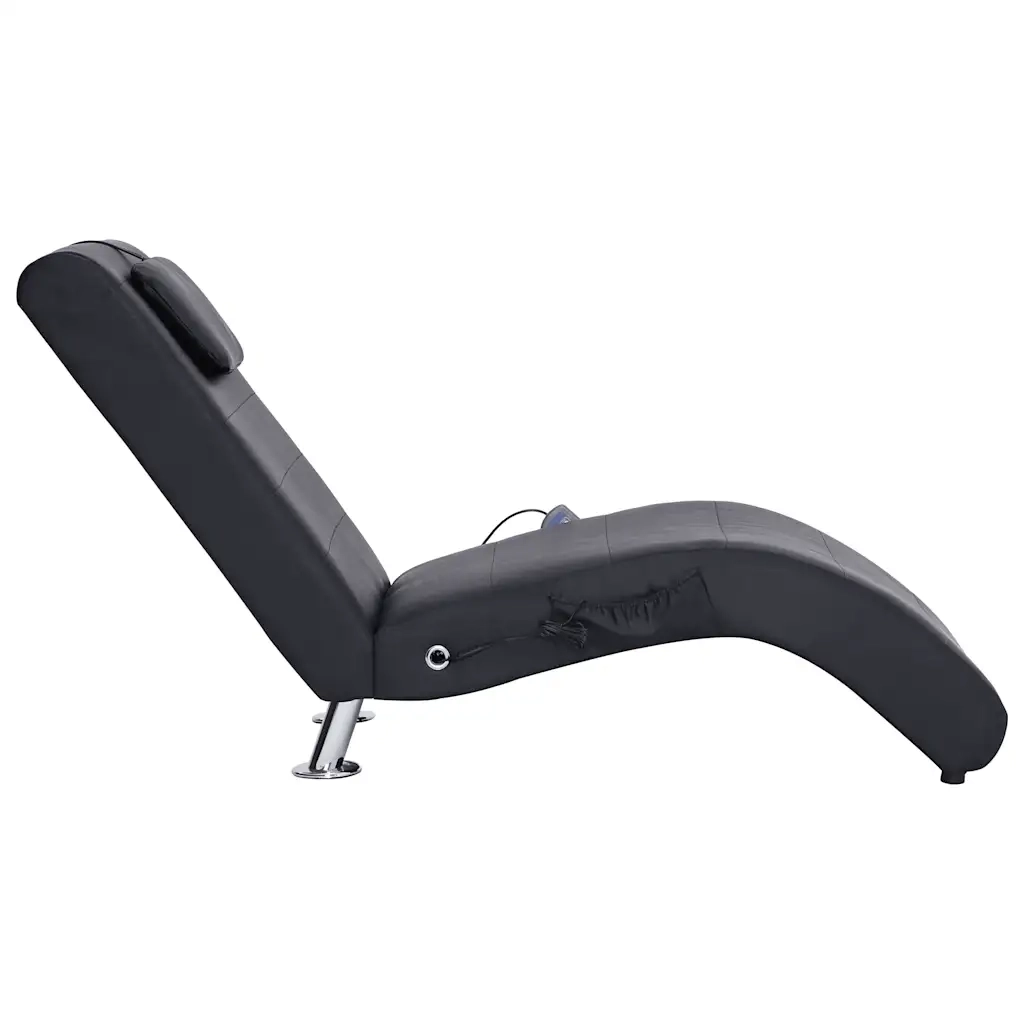 Sdraio Massaggiante con Cuscino Nero in Similpelle 281284