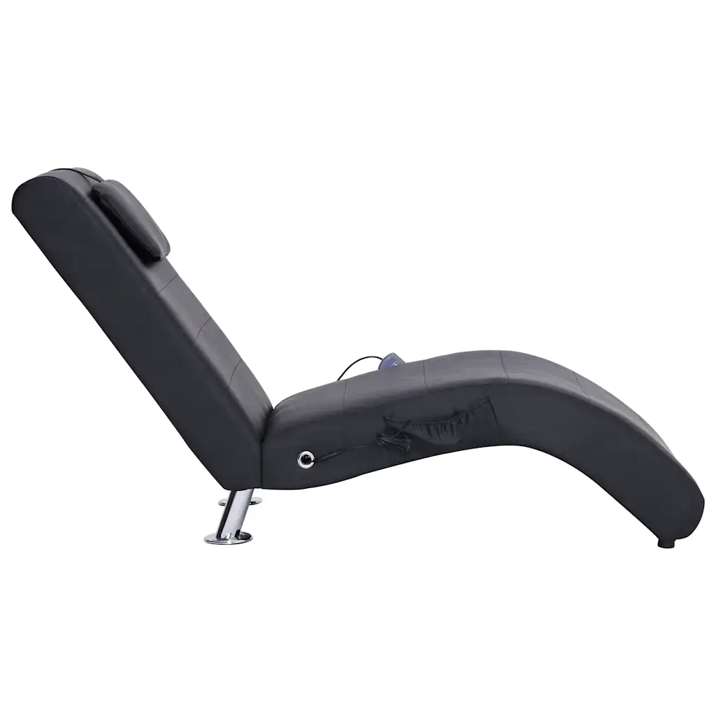 Sdraio Massaggiante con Cuscino Nero in Similpelle 281284