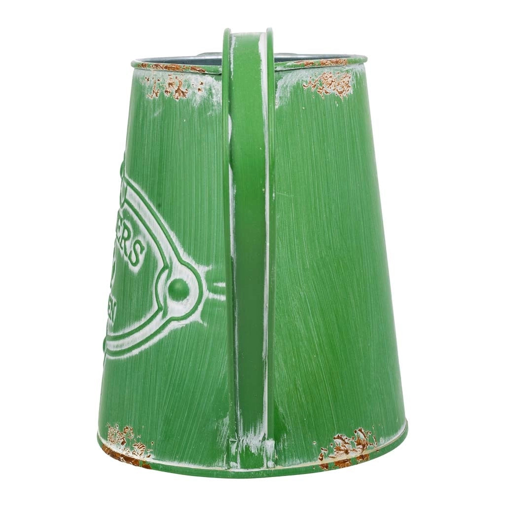 Brocca metallo verde 20,5xb13x15,5/17h td:9,5