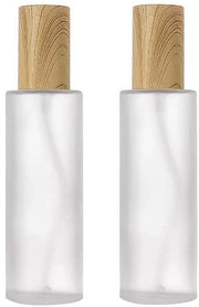 Lattina di Detersivo con Pomp per Bicchieri - Dispensatore di Liquidi - 2 Pezzi - In Vetro Translucido - Articoli da Bagno per Viaggio - Pompette per Cosmetici - Olio Essenziale