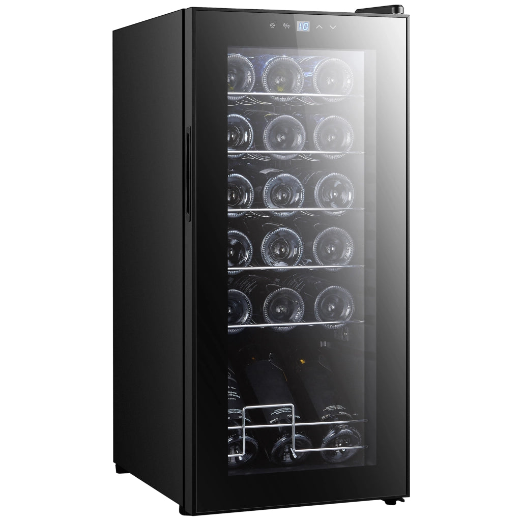 Cantinetta per vini, compressore per 18 bottiglie, refrigeratore per bevande da 50 L con porta in vetro, 5-18 ¡ãC, refrigeratore per bottiglie con