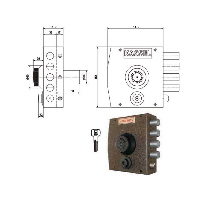 Serratura Sic.Semplice Sx Pompa 2152/Cp Kassel