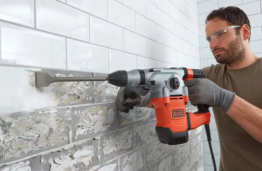 Black+decker behs03k-qs martello combinato tassellatore e scalpellatore, dotato di adattatore e valigetta