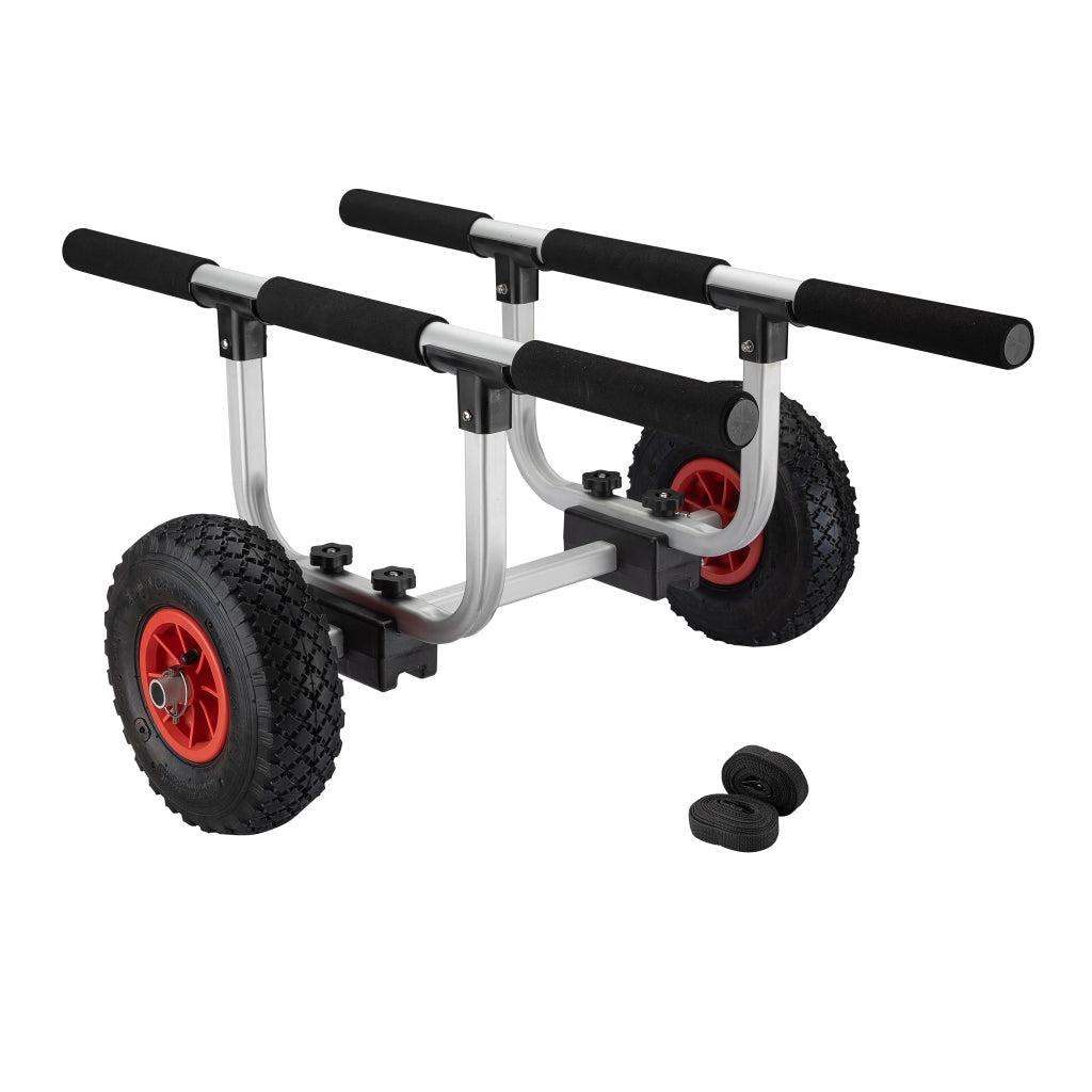 Carrello da trasporto per kayak In alluminio con pneumatici Ø 26 cm Larghezza regolabile Max 90 kg