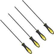 Vijl a catena 5,5 mm - 4 pezzi - Alto contenuto di carbonio - Manico - Duraturo - Affilatura efficiente - Vijl a catena