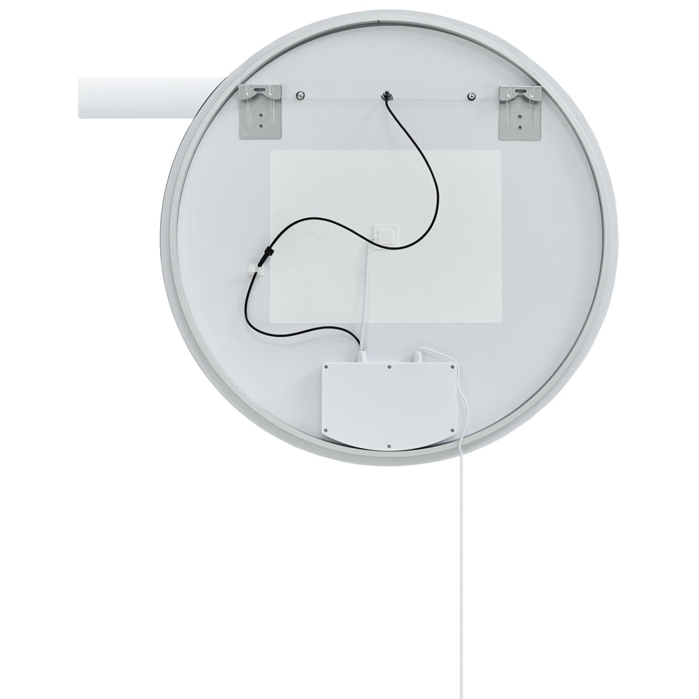 Specchio LED da Parete Rotondo Moderno 90 x 80 cm per Bagno Camera da Letto e Trucco