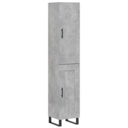 Credenza | Madia | Buffet da pranzo | Armadio da pranzo Grigio Cemento 34,5x34x180 cm in Legno Multistrato